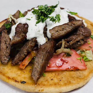 Gyro Sandwich on Paratha Pita